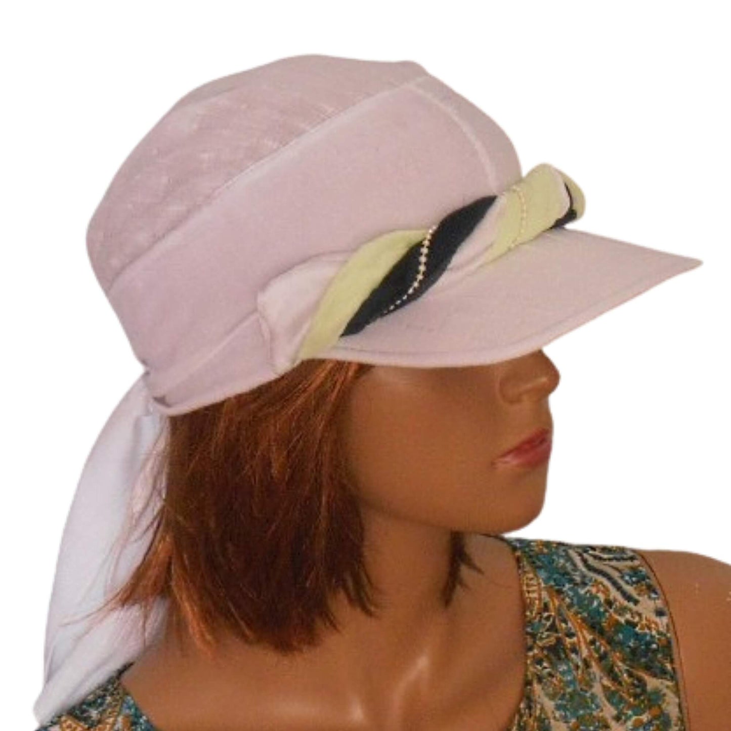 White Cotton Visor Bandana