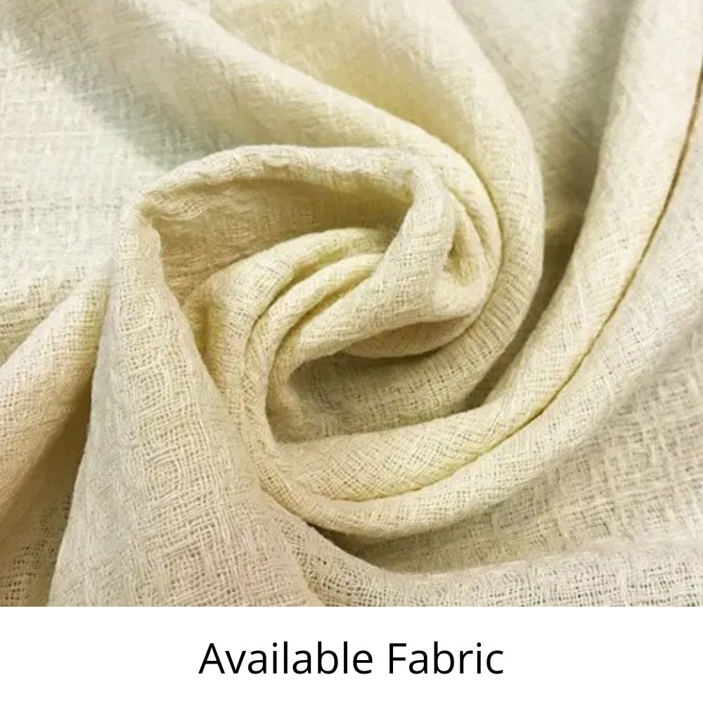 Beige Linen Asymmetric Hat with Colorful Patches