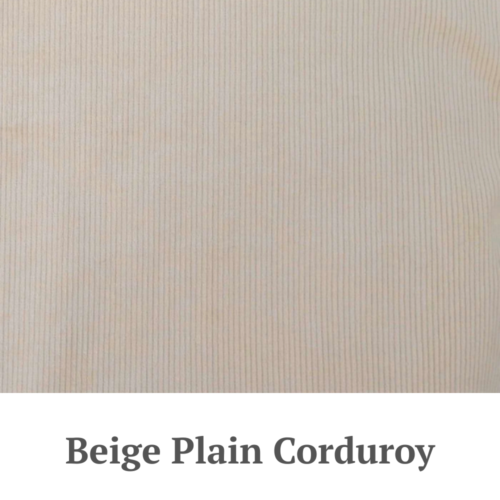 Beige Corduroy Newsboy Cap with Draped Top