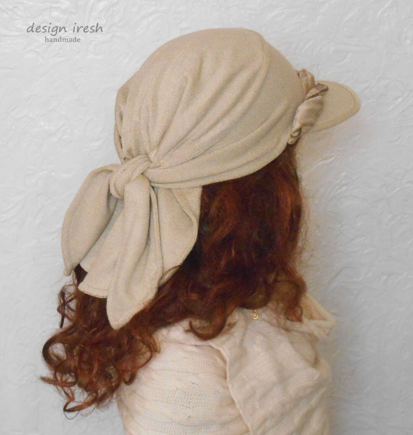 Winter Beige Bandana with visor