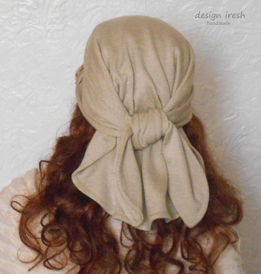 Winter Beige Bandana with visor