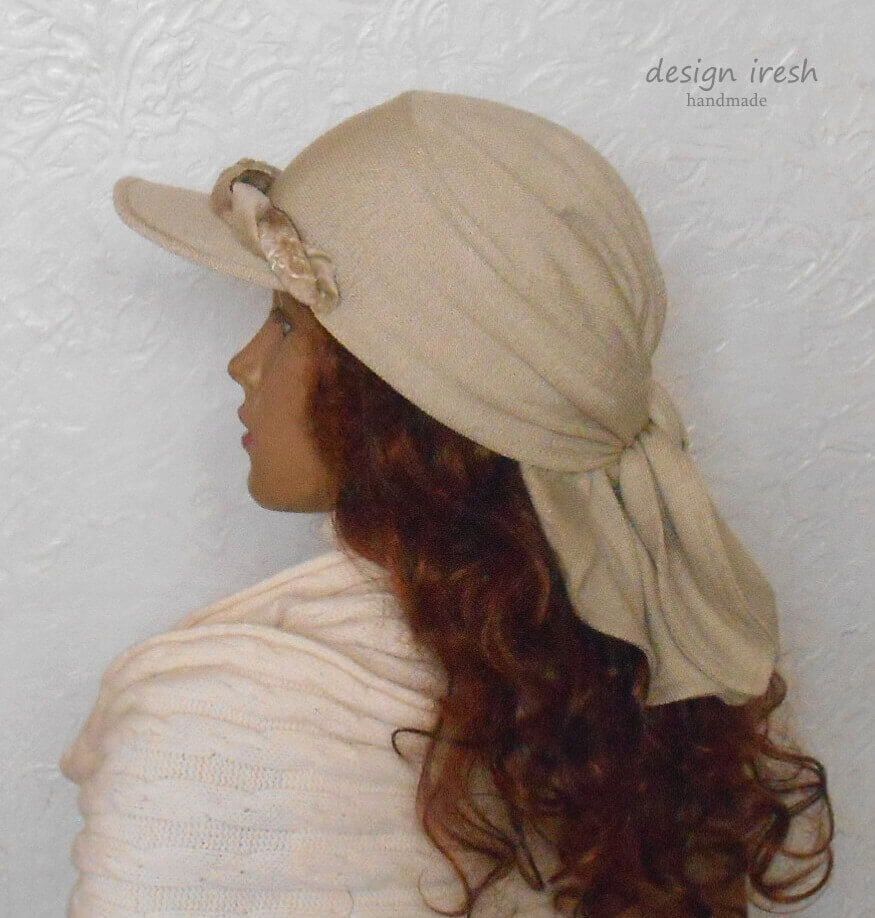 Winter Beige Bandana with visor