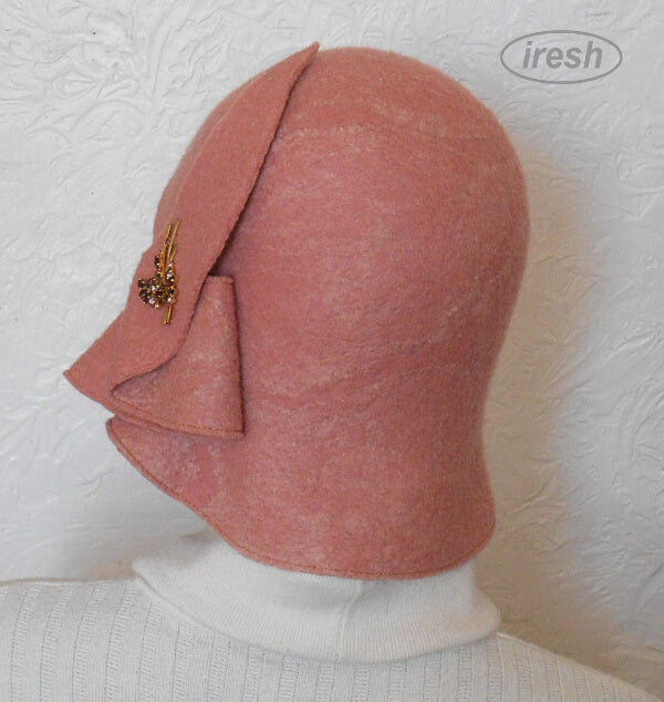 Felted pink hat