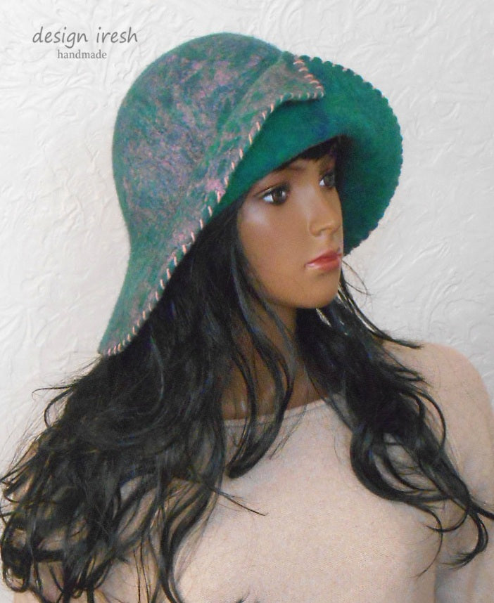 Green floppy hat