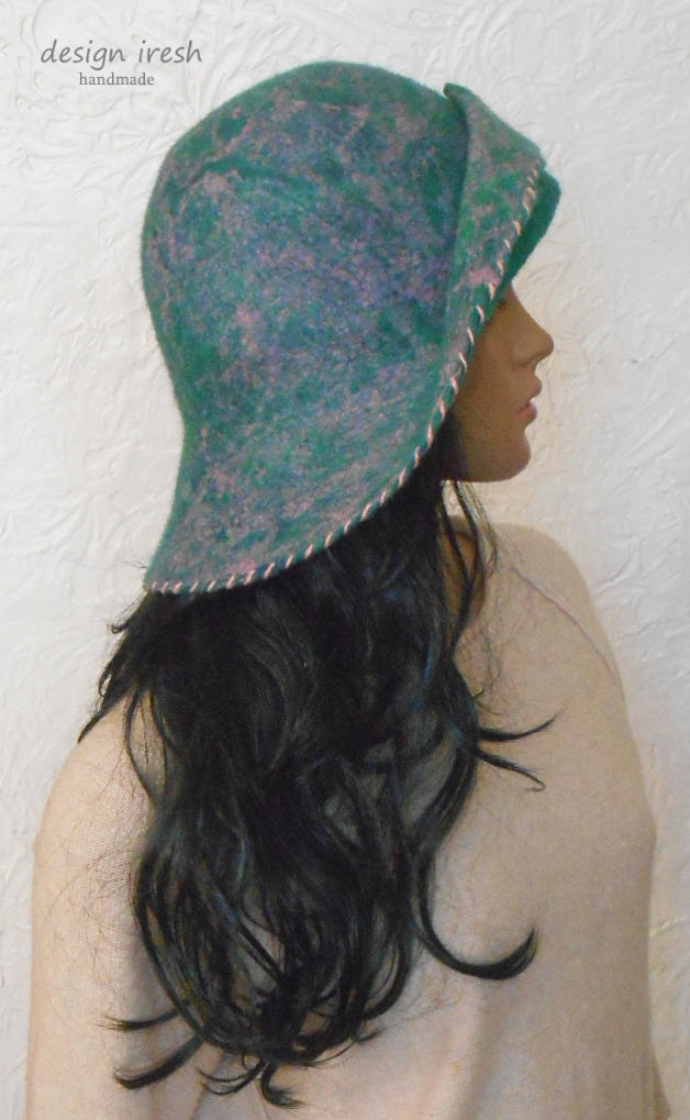 Green floppy hat