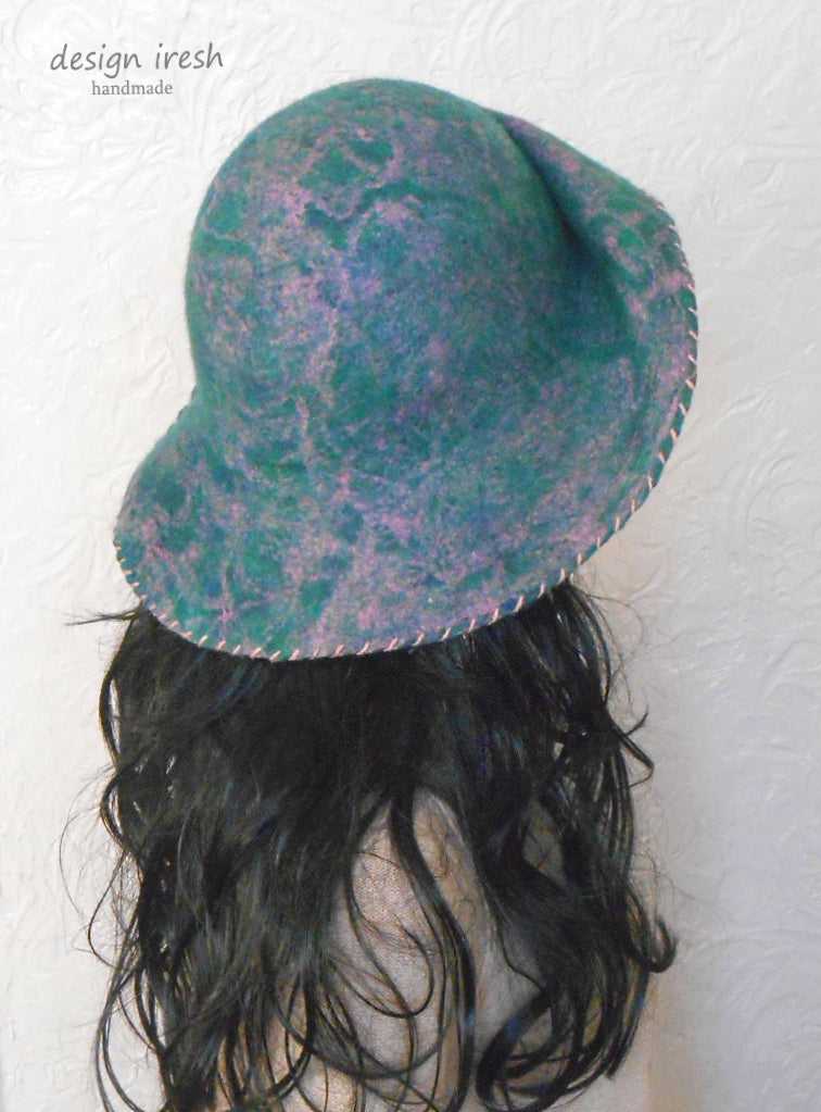 Green floppy hat