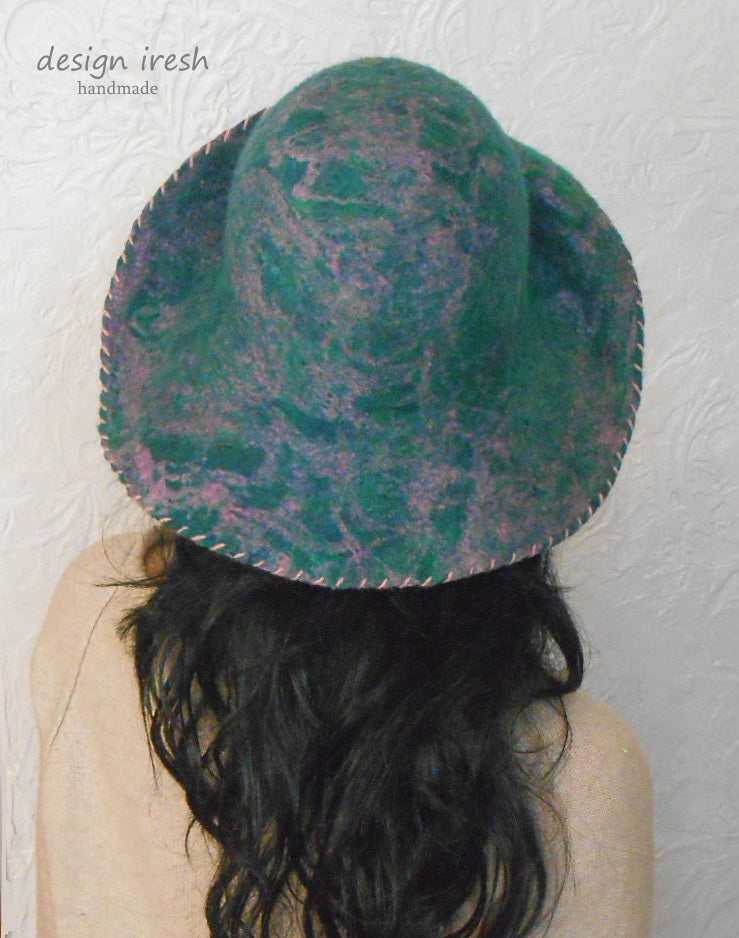 Green floppy hat