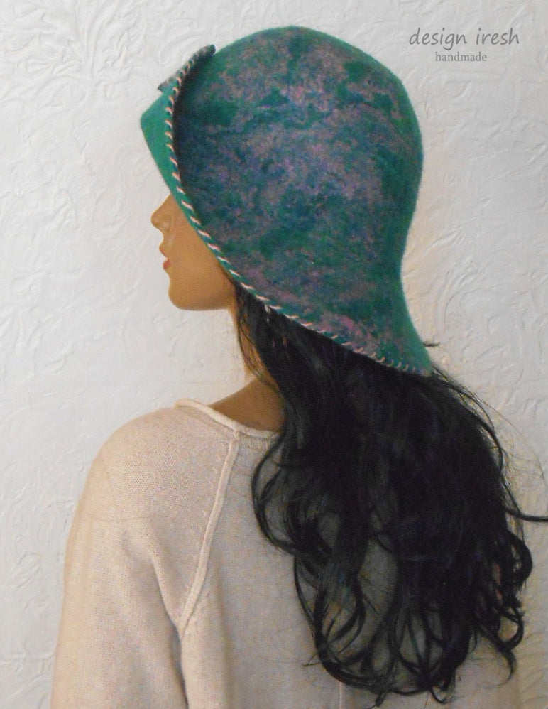 Green floppy hat