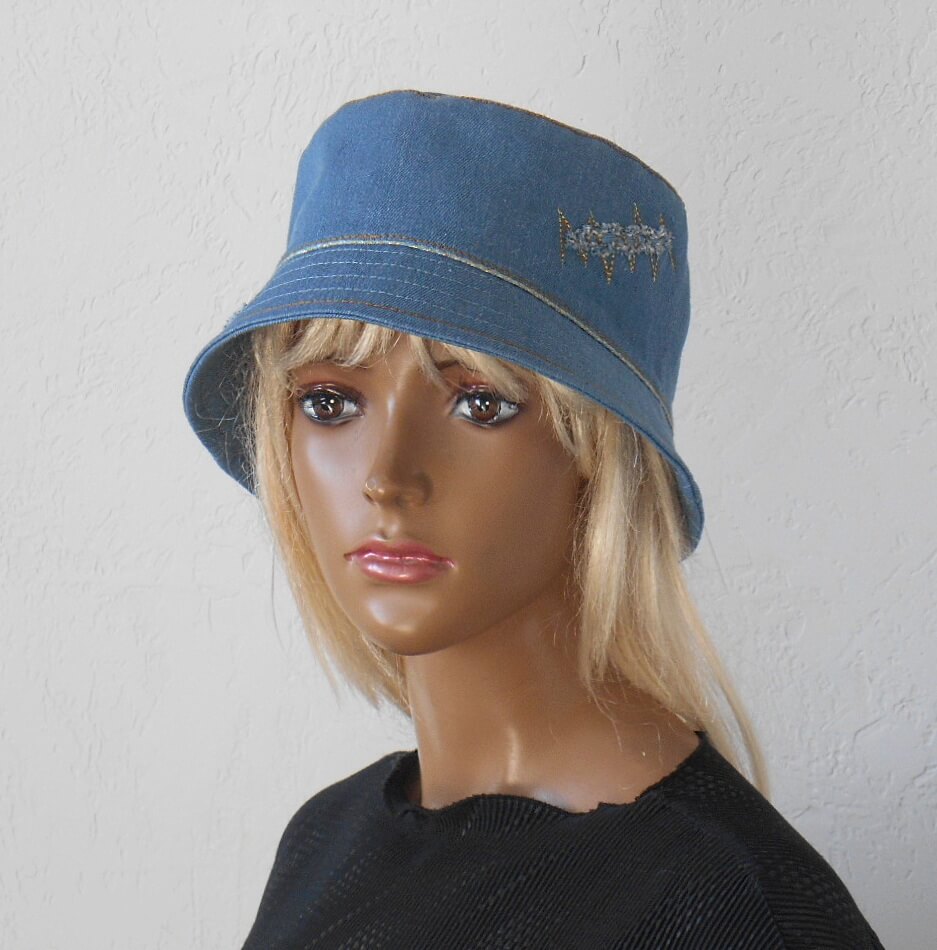 Denim bucket hat