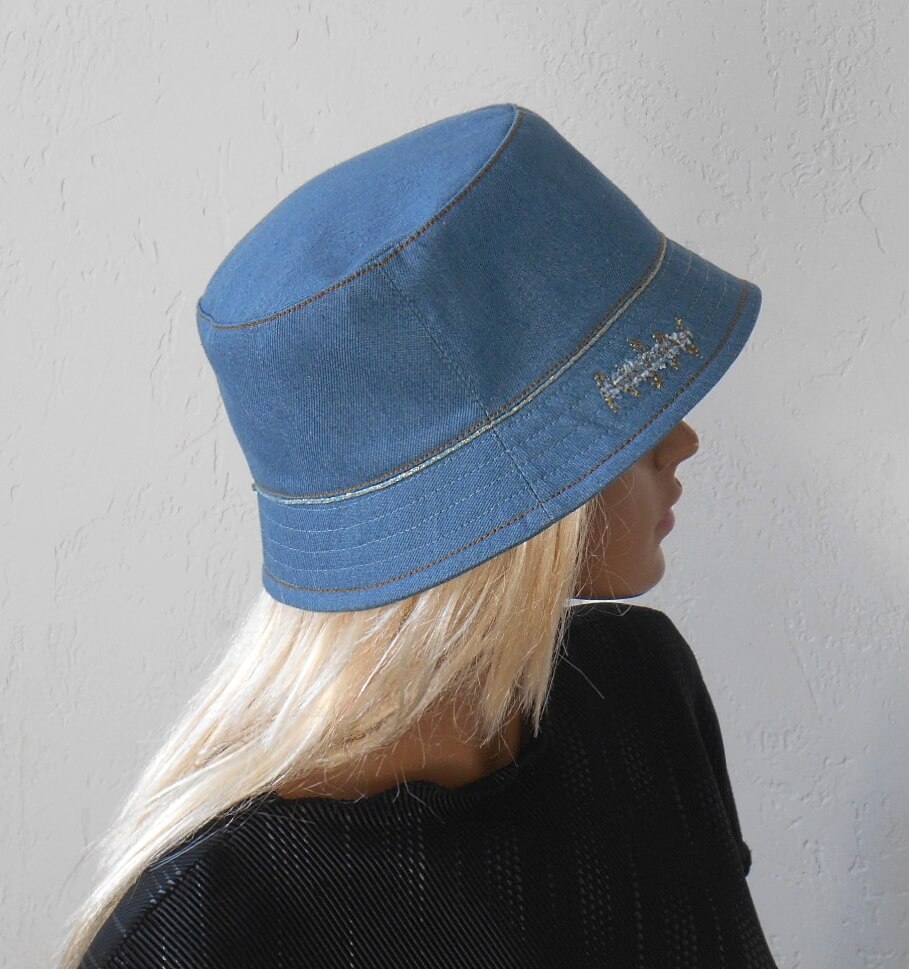 Denim bucket hat