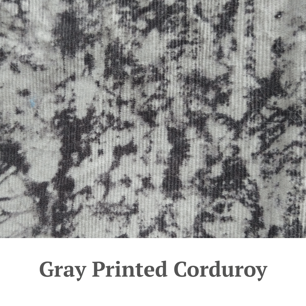 Beige Corduroy Newsboy Cap with Draped Top