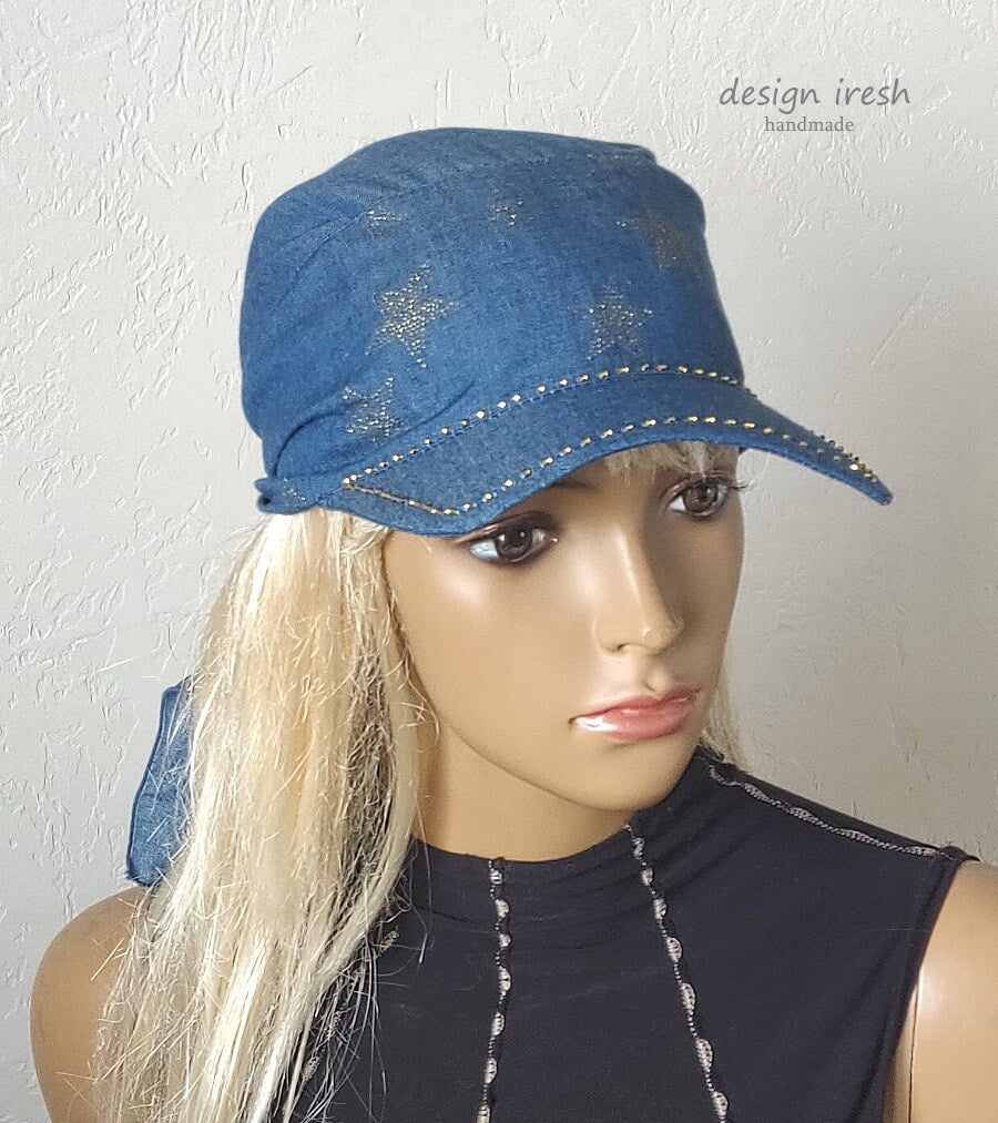 Denim Bandana with Visor