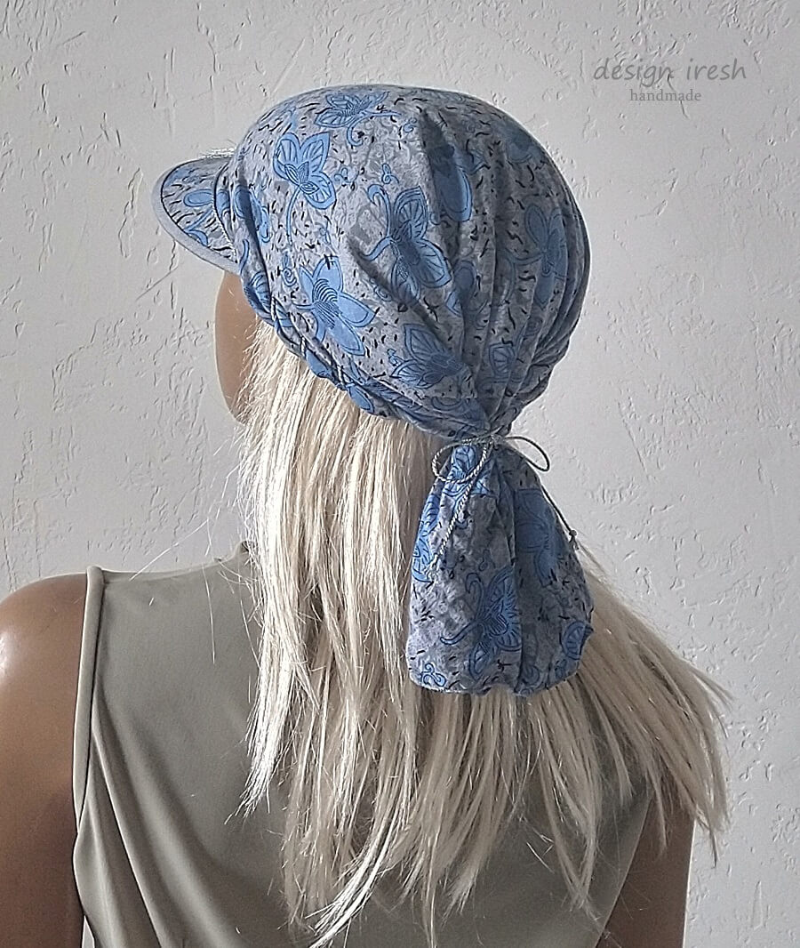 Gray bandana with visor