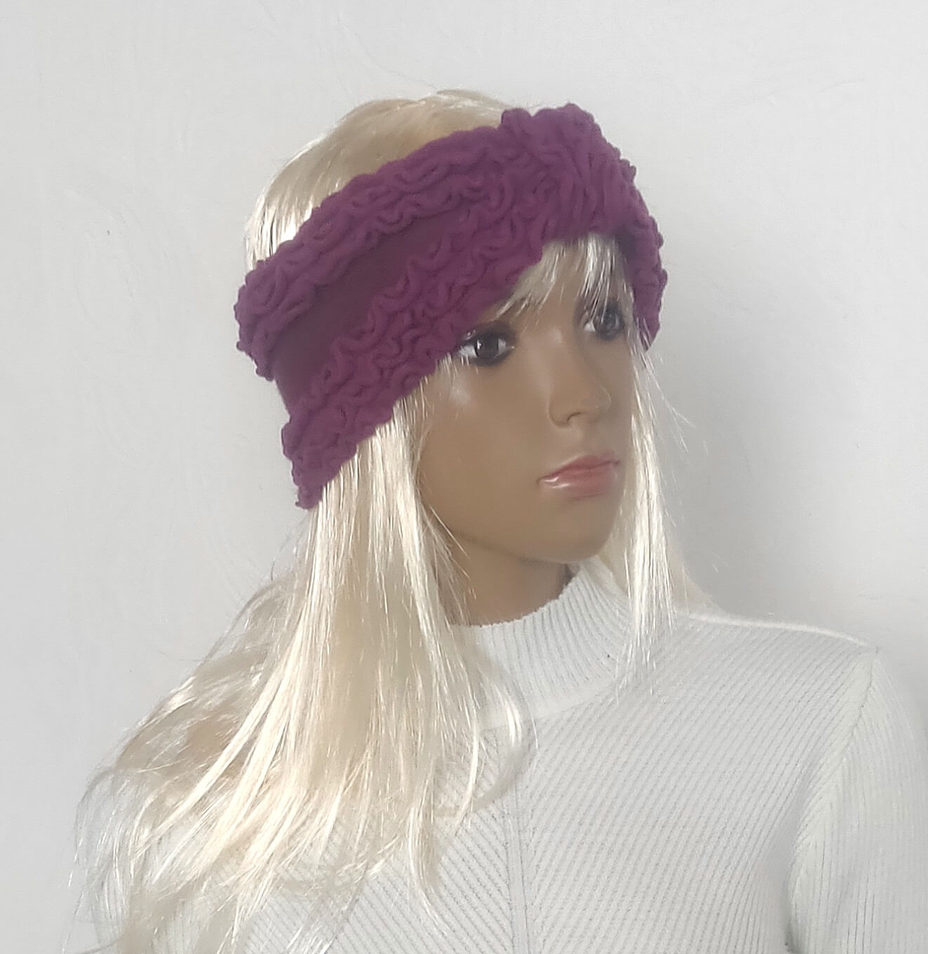 Burgundy Winter Headband