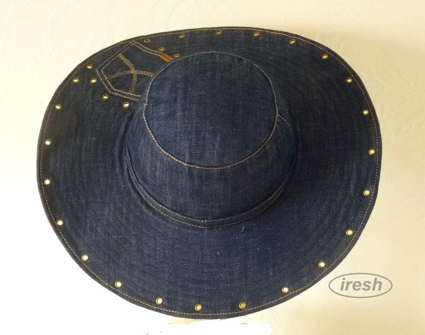 Women's Wide Brim Denim Hat