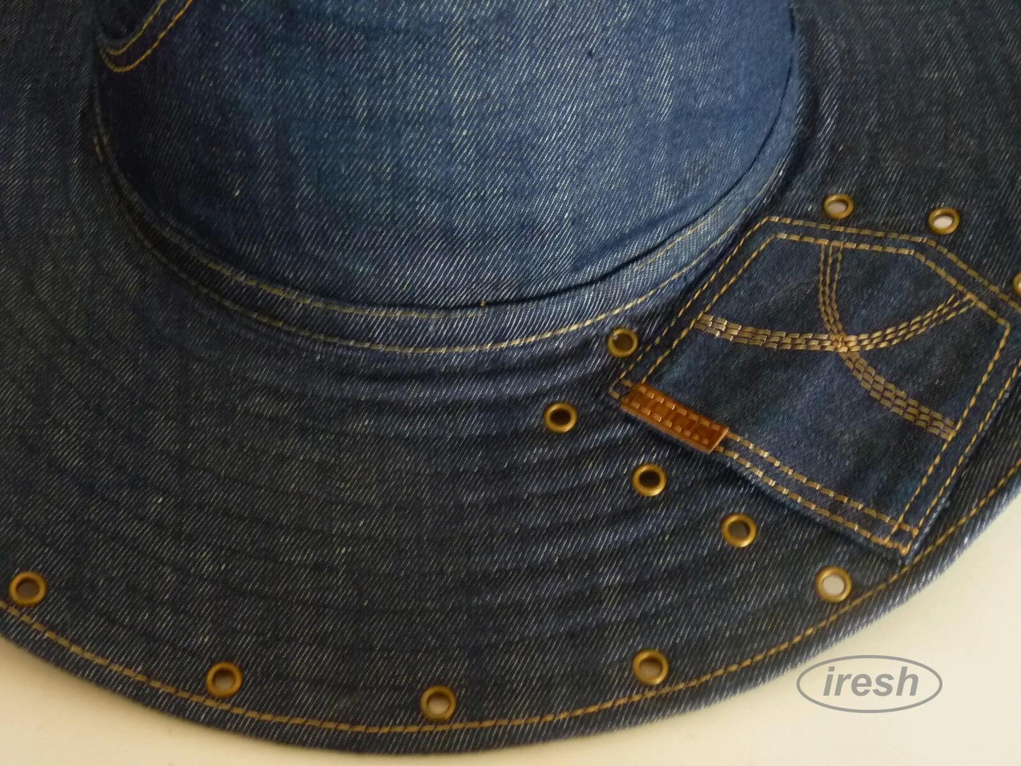 Women's Wide Brim Denim Hat