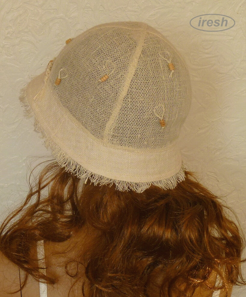 Beige linen hat