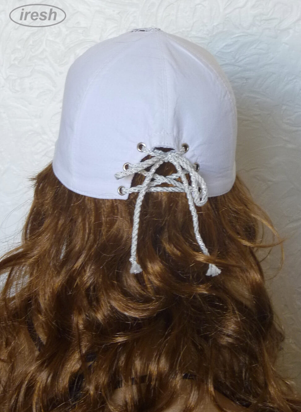 Women's white summer baseball cap