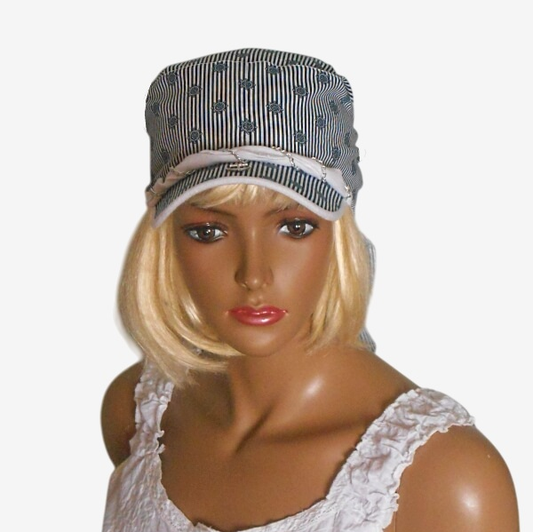 Striped summer visor bandana