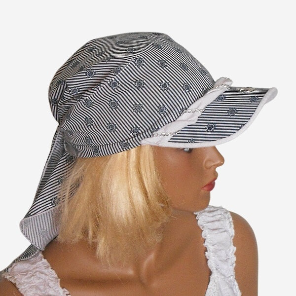 Striped summer visor bandana