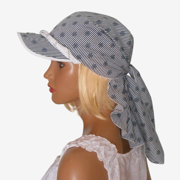 Striped summer visor bandana