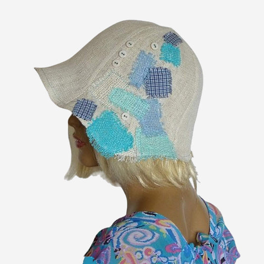 Beige linen hat
