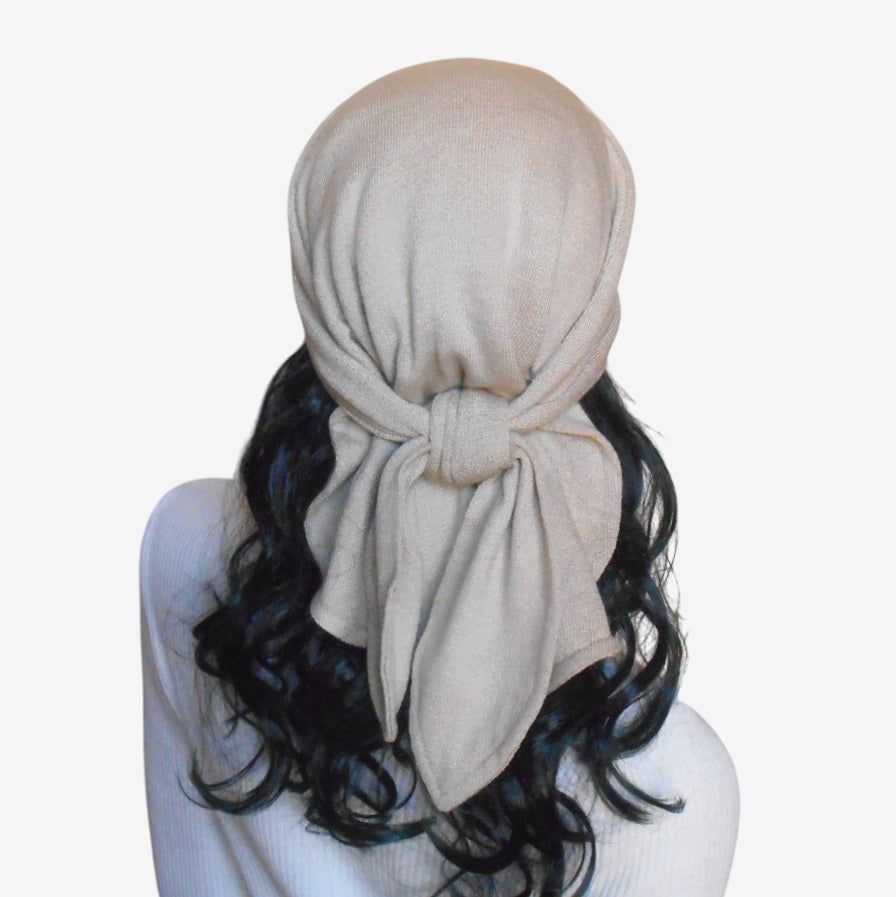 Winter beige visor bandana