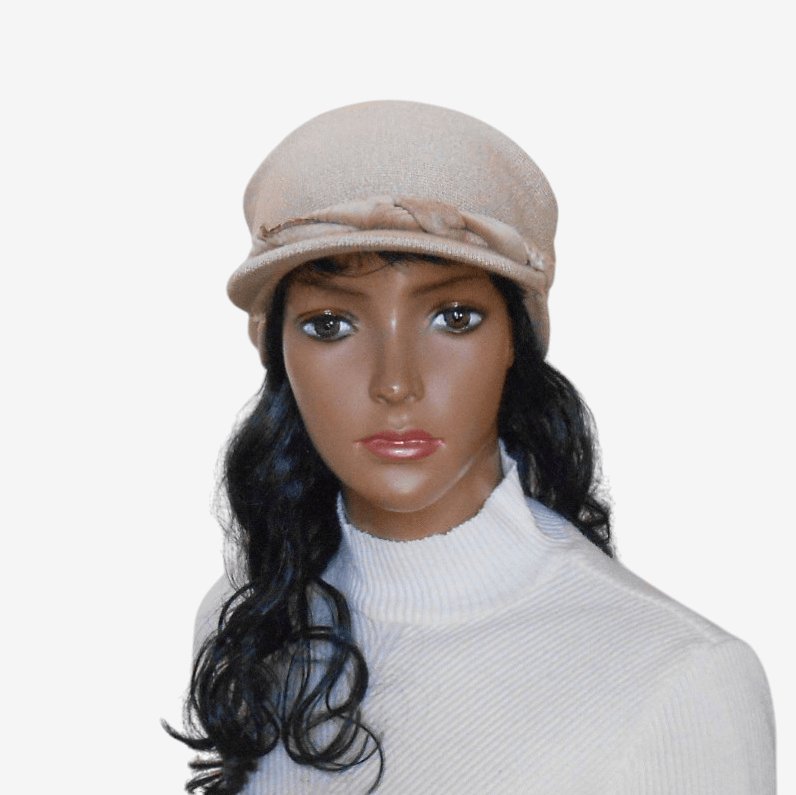 Winter beige visor bandana