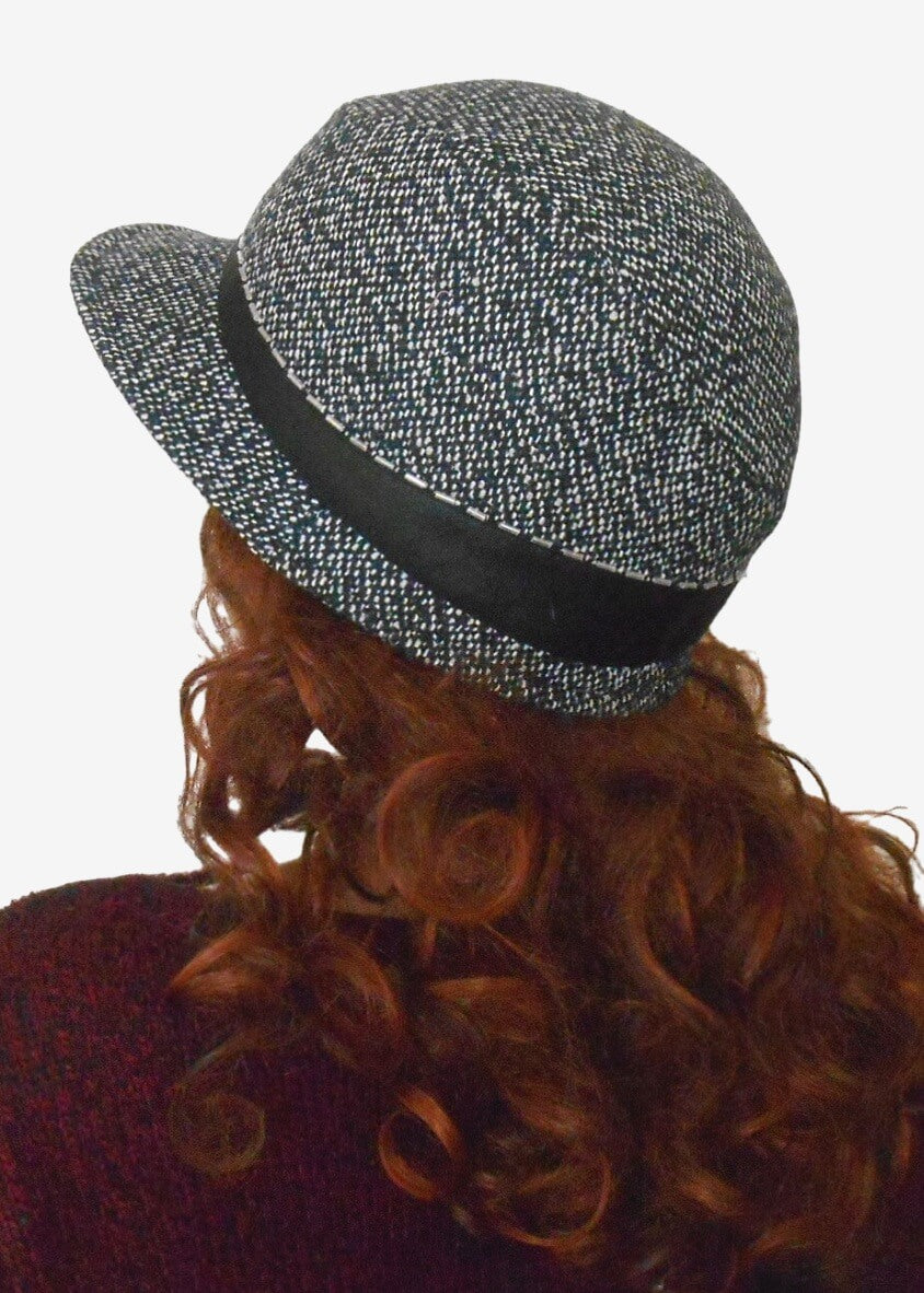 Women's warm tweed cap-hat