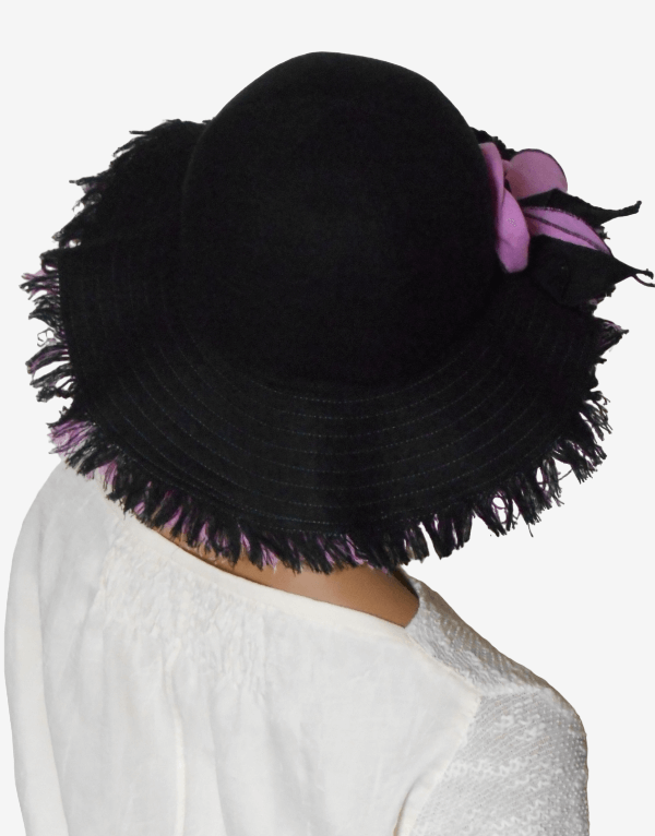 Women's Black Pink Summer Hat