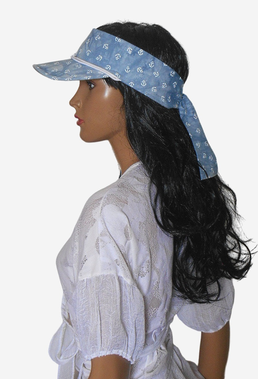 Blue sun visor