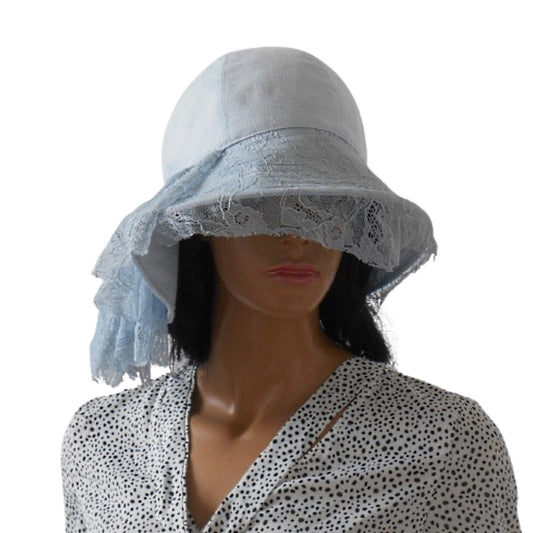 light blue summer hat