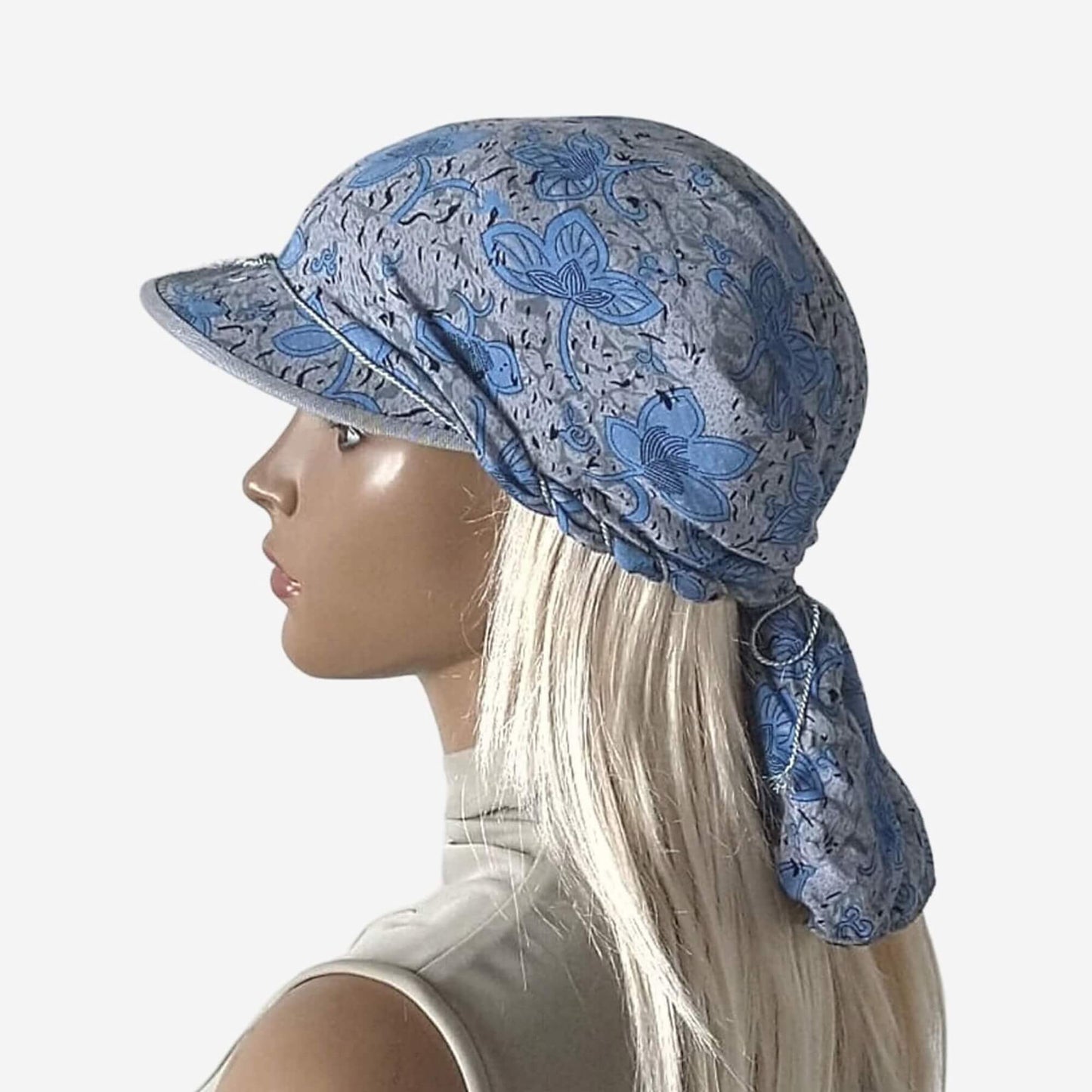 Gray bandana with visor