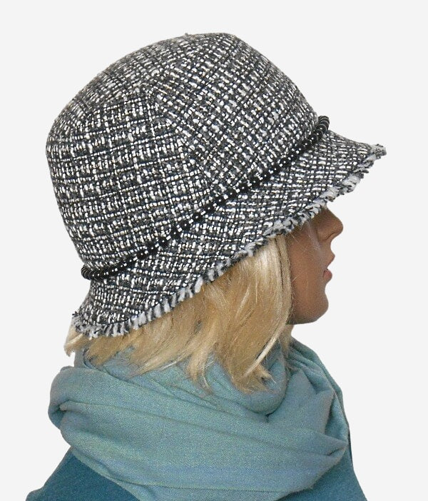 Gray Women's winter small brim hat