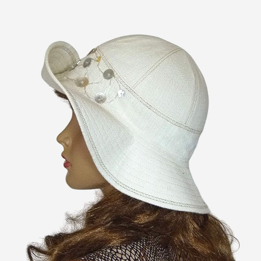 White Linen hat