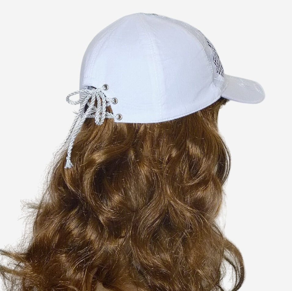 Weiße Sommer-Baseballkappe für Damen