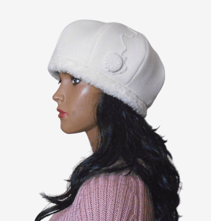 White Wool Beret