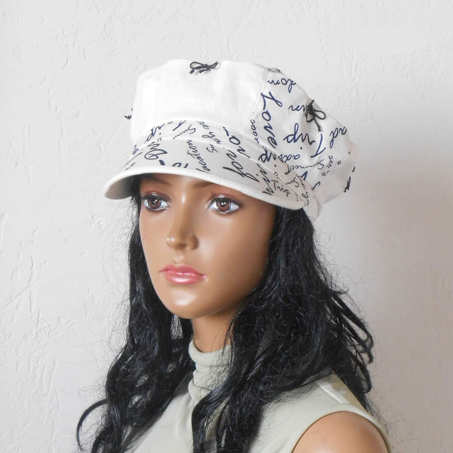 Women's White Linen Cap